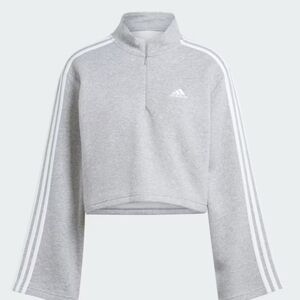 Adidas Essentials 3-Stripes Fleece Quarter-Zip Sweatshirt